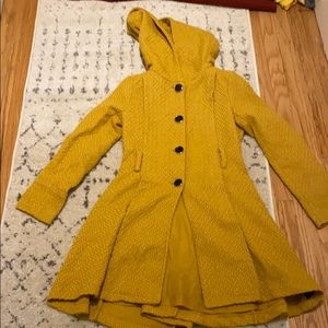 ModCloth yellow coat XS